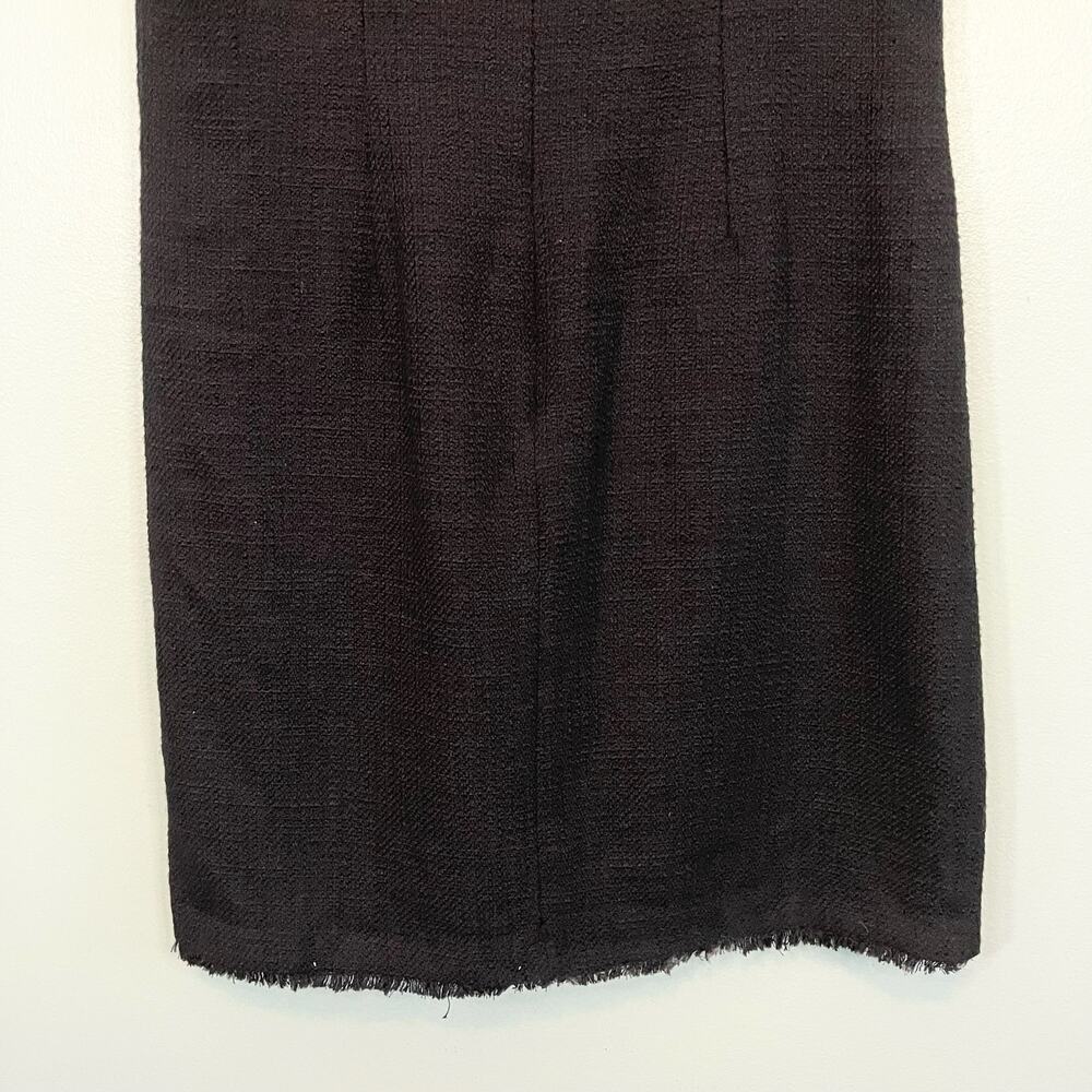 Karl Lagerfeld Paris Dress Womens 12 Black Fringes Mini Sheath Sleeveless NWOT - Picture 5 of 10
